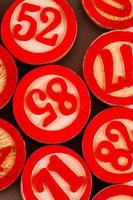 Red carved numbers photo