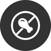 No Chicken Vector Icon