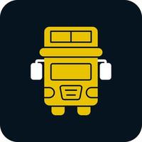 Double Decker Bus Vector Icon Design