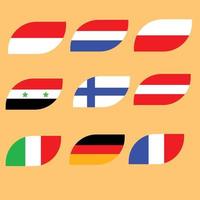 Vector flags of various countries