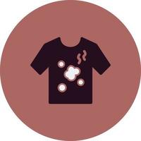 sucio camisa vector icono