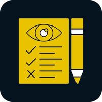 diseño de icono de vector de prueba ocular