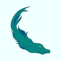 Sea creature flowing inside the sea vector