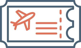 Plane ticket Vector Icon