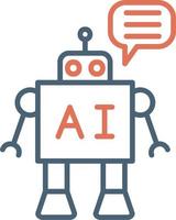 icono de vector de chatbot