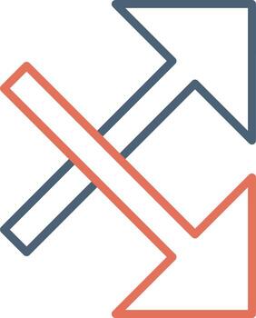 intersecarse vector icono