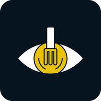 Eye Spoon Vector Icon Design