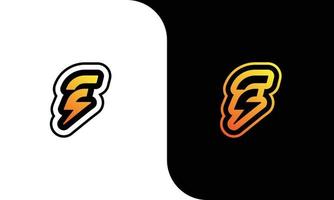 Letter E Lightning Logo vector