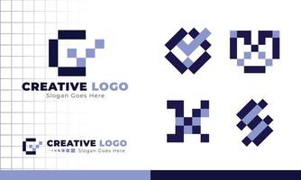 conjunto de logotipos creativos vector