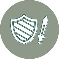 Sword Shield Vector Icon