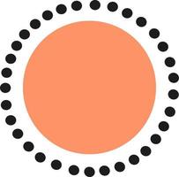 Abstract circle. Dots line. Vector illustration.