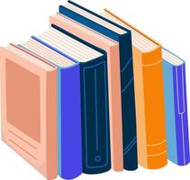 apilar de libros a leer en plano diseño estilo. literatura para leyendo y educación. vector. vector