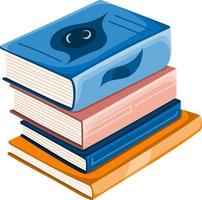 Stack of books to read in flat design style. Literature for reading and education. Vector. vector