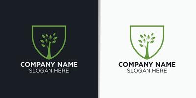 forest safety logo design vector, nature logo template vector