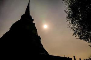 Ancient Buddhist temple in Asia photo