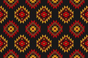 Fabric flower pattern art. Geometric ethnic seamless pattern in tribal. vector