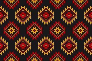 Fabric flower pattern art. Geometric ethnic seamless pattern in tribal. vector