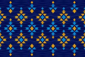 Ethnic ikat seamless pattern in tribal. Aztec geometric ethnic ornament print. Ikat pattern style. vector