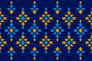 Ethnic ikat seamless pattern in tribal. Aztec geometric ethnic ornament print. Ikat pattern style. vector