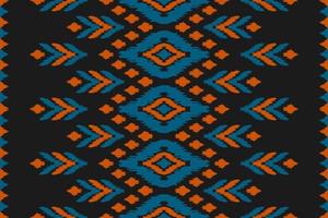 alfombra étnica patrón ikat art. patrón geométrico étnico ikat sin costuras en tribal. estilo mexicano vector