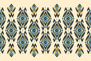 Carpet ethnic ikat pattern art. Geometric ethnic ikat seamless pattern in tribal. Mexican style. vector