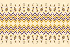 Ethnic ikat seamless pattern in tribal. Aztec geometric ethnic ornament print. Ikat pattern style. vector