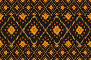 Carpet ethnic pattern art. Ikat ethnic seamless pattern in tribal. vector
