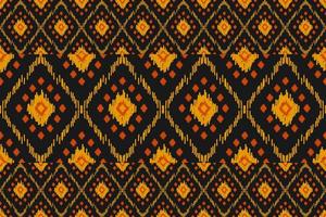 Carpet ethnic pattern art. Ikat ethnic seamless pattern in tribal. vector