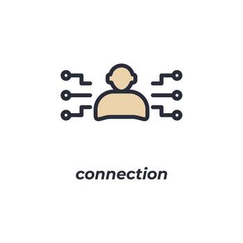 vector firmar conexión símbolo es aislado en un blanco antecedentes. icono color editable.