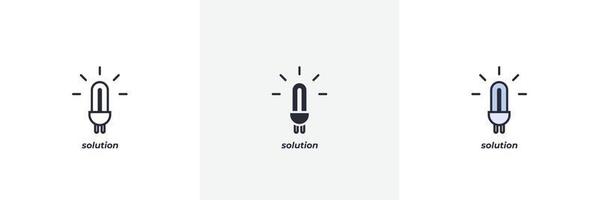 solution icon. Line, solid and filled outline colorful version, outline and filled vector sign. Idea Symbol, logo illustration. Vector graphics