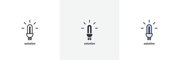 solution icon. Line, solid and filled outline colorful version, outline and filled vector sign. Idea Symbol, logo illustration. Vector graphics