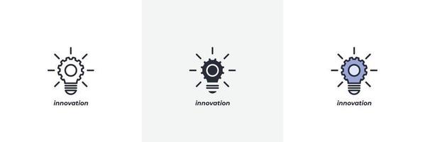 innovation icon. Line, solid and filled outline colorful version, outline and filled vector sign. Idea Symbol, logo illustration. Vector graphics