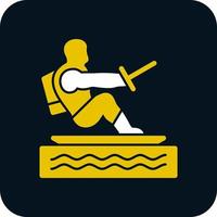 Water Skiing Vector Icon Design