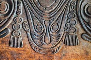 Ornate wood carving photo