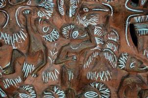 Ornate wood carving photo