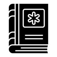 Medical sign on book denoting concept of medical book vector, premium icon vector