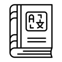 Traducción libro vector diseño en moderno estilo, fácil a utilizar icono