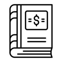 Finanzas libro vector diseño moderno estilo, fácil a utilizar icono