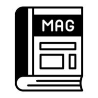 Magazine book vector design in modern style, premium icon