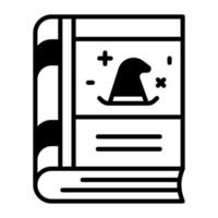 Magic hat on book showing concept of magic book vector