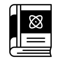 un icono de física libro en moderno estilo, prima icono vector