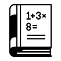 un increíble vector diseño de matemáticas libro, prima icono