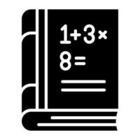 un increíble vector diseño de matemáticas libro, prima icono