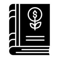 Money plant on book showing vector of economy book vector