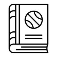 Sports book vector design in modern and trendy style, premium icon