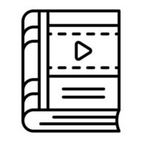 Video book vector design in modern and trendy style, easy to use