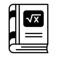 un increíble vector diseño de matemáticas libro, prima icono