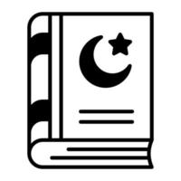 Islamic book vector in modern style, easy to use icon