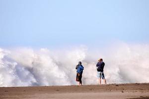 Huge sea waves photo