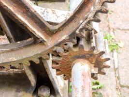 Rusty metal gears photo